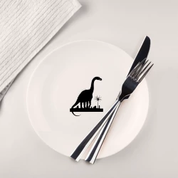 Тарелка Брахиозавр в городе