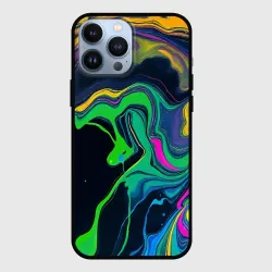 Чехол для iPhone 13 Pro Max Разводы и переливы разноцветной краски