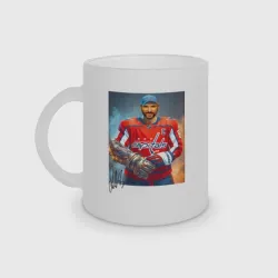 Кружка матовая стеклянная Alexander Ovechkin - golden armor