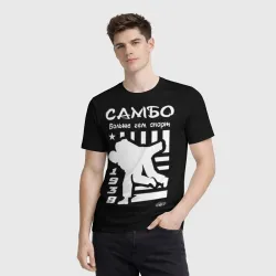 Мужская футболка 3D Самбо больше чем спорт - фото 2