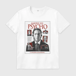 Мужская футболка хлопок Американский Психопат Постер