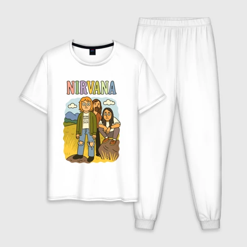 Мужская пижама хлопок Nirvana мультяшный стиль