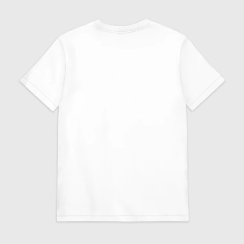 Мужская футболка хлопок с принтом Всё происходит не просто так, и  причина этому физика, вид сзади #1