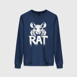 Женский свитшот хлопок Крыса в стиле граффити