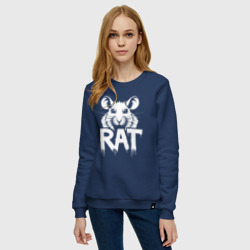 Женский свитшот хлопок Крыса в стиле граффити - фото 2