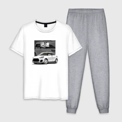 Мужская пижама с белой футболкой хлопок Suzuki Swift Компактный Стиль