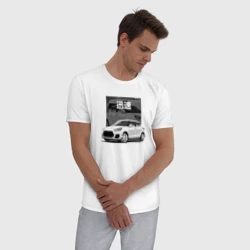 Мужская пижама с белой футболкой хлопок Suzuki Swift Компактный Стиль - фото 2