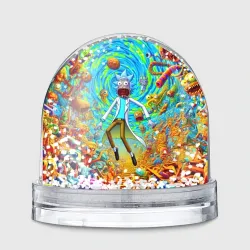 Игрушка Снежный шар Кошмарный сон Рика Санчеса - нейроарт фантазия