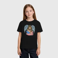 Детская футболка хлопок USA lion angel - фото 2