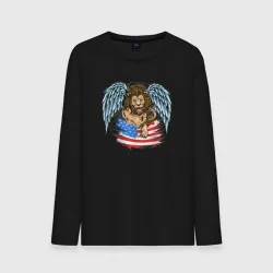 Мужской лонгслив хлопок USA lion angel