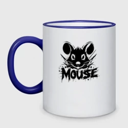 Кружка двухцветная Мышь в стиле граффити