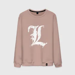Мужской свитшот хлопок Death note - L logo