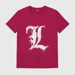 Мужская футболка хлопок Death note - L logo