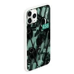 Чехол для iPhone 11 Pro Max матовый Номер 456 на фоне масок игры в кальмара - фото 2