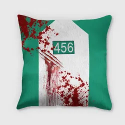 Подушка 3D Кровавая форма игрока 456 из игры в кальмара