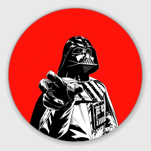 Круглый коврик для мышки Star wars - Darth Wader