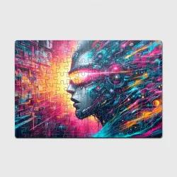 Головоломка Пазл магнитный 126 элементов Cyber beauty girl - graffiti