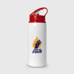 Бутылка для воды с трубочкой Suns in four