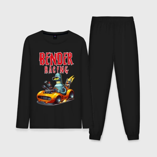 Мужская пижама с лонгсливом хлопок Bender racing - ai art fantasy