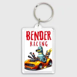 Брелок прямоугольный 35*50 Bender racing - ai art fantasy