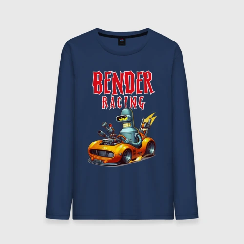Мужской лонгслив хлопок Bender racing - ai art fantasy