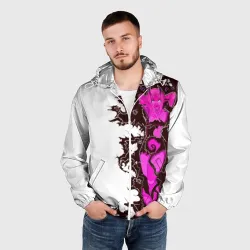 Мужская ветровка 3D Your demon neon sexy anime girl cyberpunk tattoo - фото 2