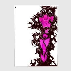 Постер Your demon neon sexy anime girl cyberpunk tattoo