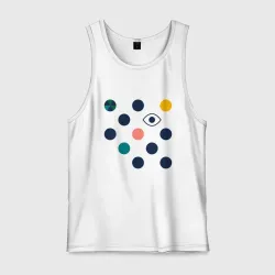 Мужская майка хлопок Polka eye dot