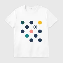 Мужская футболка хлопок Polka eye dot