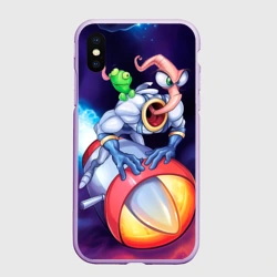 Чехол для iPhone XS Max матовый Земляной червяк Джим 