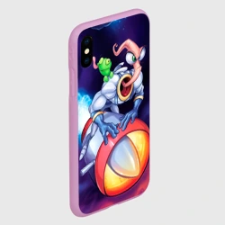 Чехол для iPhone XS Max матовый Земляной червяк Джим  - фото 2