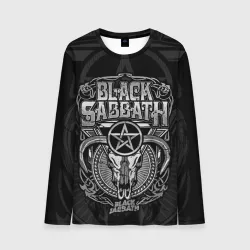 Мужской лонгслив 3D Black Sabbath - goat skull