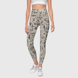 Леггинсы 3D Иероглифы маори - фото 2