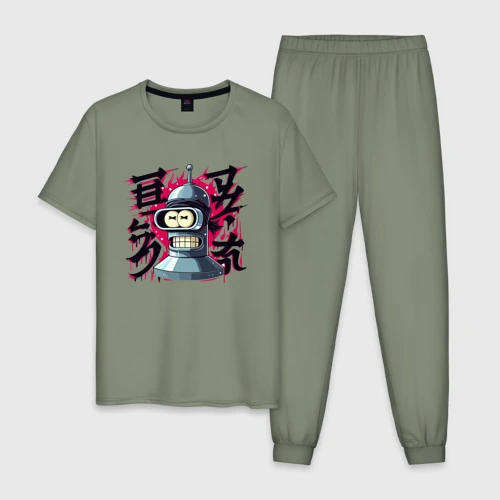 Мужская пижама хлопок Bender from Futurama cartoon - Japanese style