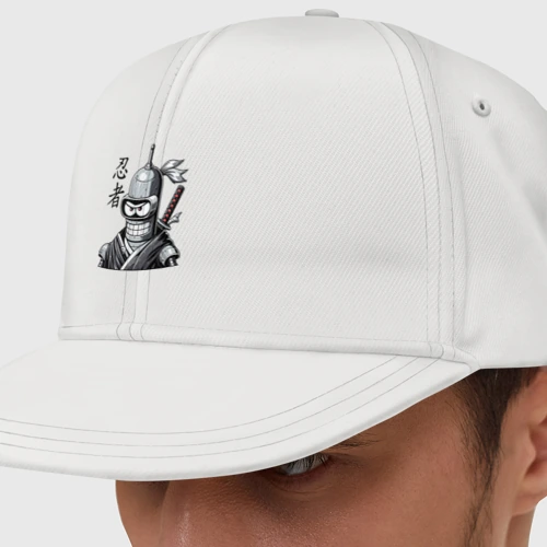Кепка снепбек с прямым козырьком Bender is a cool ninja - hieroglyphs