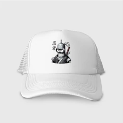 Кепка тракер с сеткой Bender is a cool ninja - hieroglyphs