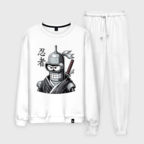 Мужской костюм хлопок Bender is a cool ninja - hieroglyphs