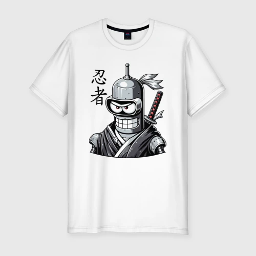 Мужская футболка хлопок Slim Bender is a cool ninja - hieroglyphs