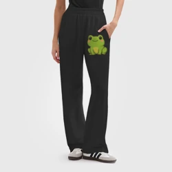 Женские брюки oversize без начеса хлопок Кавайный лягушонок - фото 2