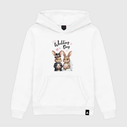 Женская толстовка хлопок Wedding day зайцы