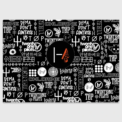 Поздравительная открытка Twenty one pilots rock logo