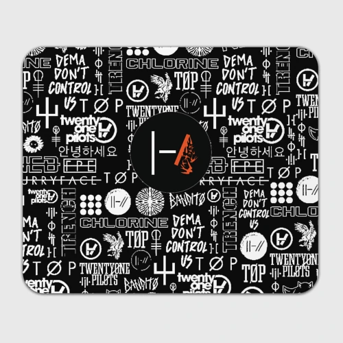 Прямоугольный коврик для мышки Twenty one pilots rock logo
