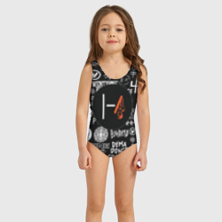 Детский купальник 3D Twenty one pilots rock logo