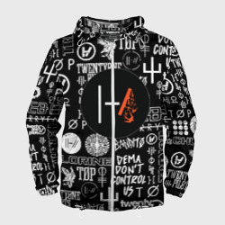 Мужская ветровка 3D Twenty one pilots rock logo