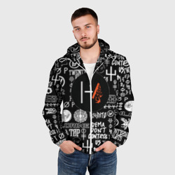 Мужская ветровка 3D Twenty one pilots rock logo - фото 2