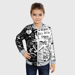 Детский бомбер 3D Doom x liil peep pattern black - фото 2