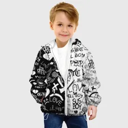 Детская куртка 3D Doom x liil peep pattern black - фото 2