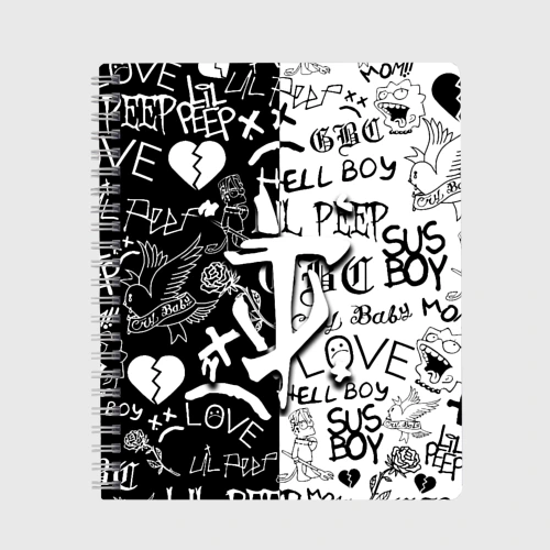 Тетрадь Doom x liil peep pattern black