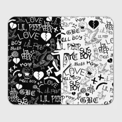 Прямоугольный коврик для мышки Doom x liil peep pattern black