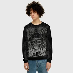 Мужской свитшот 3D Black Sabbath death skull - фото 2